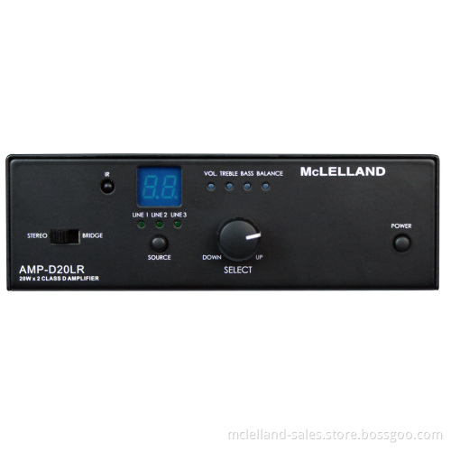 Class Amplifier 20W with RS232/ 3 Line Inputs (AMP-D20LR)